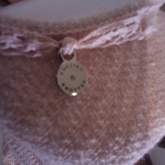 Beautiful Sweater from Anthropologie, Knitted & Knotted. Pink with Lace. - Picture 5 of 9